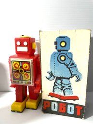 Circa 1950's - 60's, Vintage Russia Robot Toy W/Original Box &.Instruction Sheet