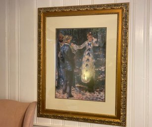 Large Renoir Print With Gold Frame