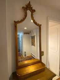 Hall Wall Mirror With Attached Shelf