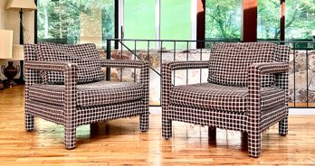 Quality Pair Of  Mid-century Parsons Style Armchair Frames By State Of Newburgh, Inc. -Reupholstery Project