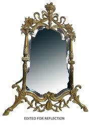 Antique Gilded Bronze  Ornate Mirror