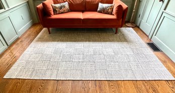 Safavieh Wool Light Gray Geometric Farmhouse Area Rug (6 X 9 Feet)