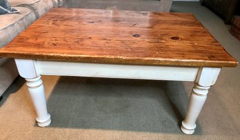 Wooden Farmhouse Style Coffee Table