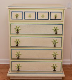 Stanley Furniture Mid Century (5) Drawer Palm Themed Dresser