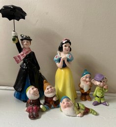 Mary Poppins, Snow White And 5 Dwarfs Small Figurienes