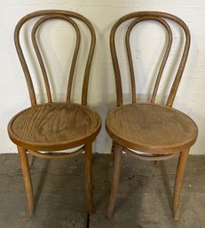 Two Wooden Bentwood Chairs