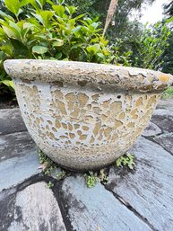Pair Of Matching Outdoor Cement Flower Pots