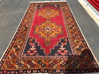 Hand Made Rug, 9 Feet By 4 Feet 7 Inches