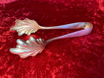 Sterling 925 Silver 77 Grams S. Kirk & Son Scalloped Tongs