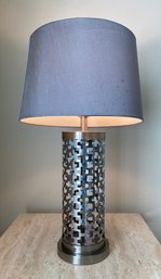 Modernist Table Lamp With Brushed Steel Finish