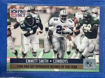 1990 Pro Set Emmitt Smith Rookie Of The Year Card #1