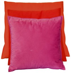 Trio Of Bright Colored Throw Pillows