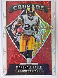 2021 Panini Rookies And Stars Marshall Faulk Crusade Red Scope Prizm Card #CR-14