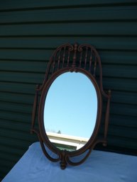 Vintage Oval Hanging Mirror By Syracuse Ornamental Co., Inc. From NY