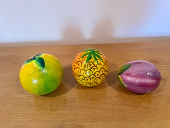 Brightly Paint Decorated Dried Gourds