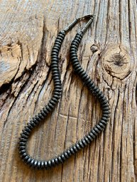 Large Hematite Beaded Necklace