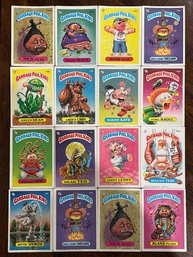 1986 Garbage Pail Kids Sticker Card Lot  All 16 Cards In Picture Are Included In This Lot.  Excel. Cond. Cards