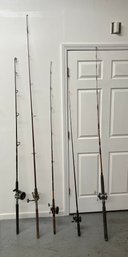Group Of Vintage Fishing Rods & Reels