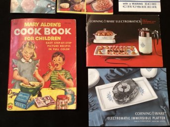 1955 Mary Aldens Cook Book For Children And Six Recipe Booklets From Appliance Manufacturers