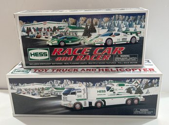 Hess Truck Lot 6: 2006 Toy Truck & Helicopter And 2009 Race Car & Racer - BRAND NEW