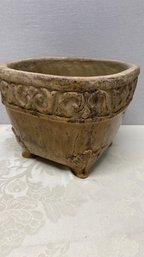 Glazed Ornate Pottery Pot