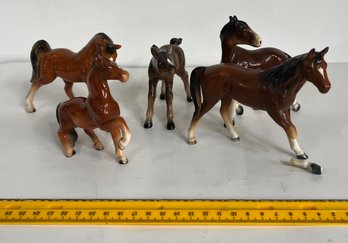 5 Ceramic Horses