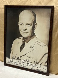 A Vintage Framed Print Of General D Eisenhower