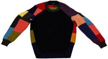 BURBERRY Wool Knit Patchwork Pullover Sweater (Size SP)
