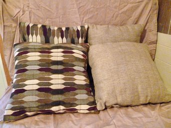 Multi-Color And Light Brown Pillows Set Of 4