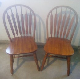 Two Arrow Back Windsor Style Chairs