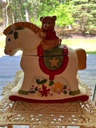 Who Doesn't Like Rocking Horses? Cookie Jar With Teddy Bear