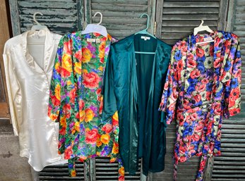 Four Sleek Kimono-style Robes, Kumi Kookoon And Victorias Secret Size Small