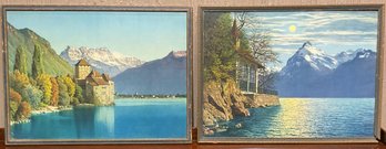 Vintage Pictures Of Chillon Castle, Switzerland