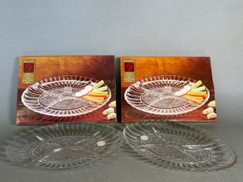 Crystal Clear Trellis Plates, New In Box