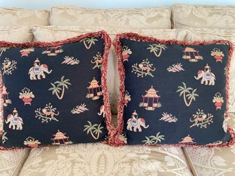 Pair Of Custom Made Throw Pillows