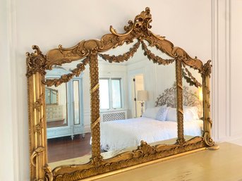 Simply Fabulous & Very Special Large Carved Gilt Romantic French Mirror