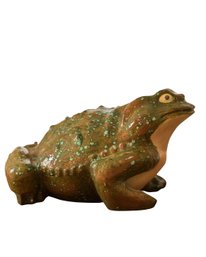 Arnels Vintage Oregon Garden Pottery Large Ceramic Green Toad Frog Figurine 1971