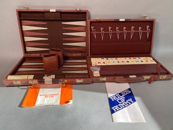 Vintage Rummikub & Backgammon In Cases