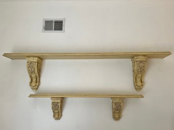 Pair Of Shelves On Resin Sconces