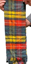 High Quality Orange Green Yellow Wool Tartan Scarf