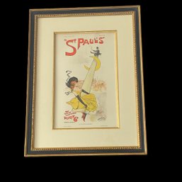 An Antique Saint Paul's Magazine Cover Framed Print By Dudley Hardy Circa 1890