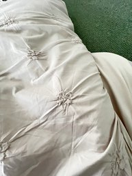 Queens Sized DOWN Comforter W/ Beige DUVET Cover