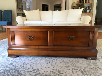 Unique Pierre Deux Coffee Table With Secret Compartment With Tray