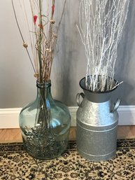 Pair Of Decorative Vases With Accent Branches
