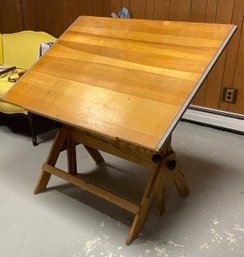 A Vintage Adjustable Drafting Table