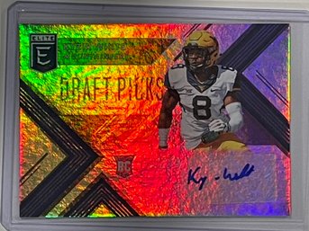 2018 Panini Draft Picks Elite Autographs Kyzir White Autographed Rookie Refractor Card #229