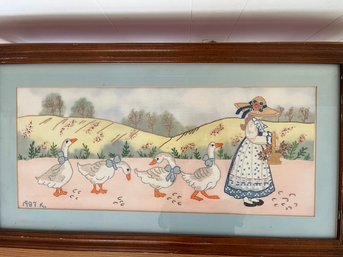 Framed Handmade Needlework Art