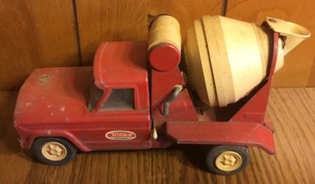 Vintage Tonka Metal Cement Mixer Red Truck