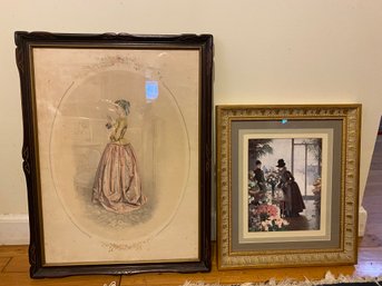 Victorian Lady With Mahogany Frame