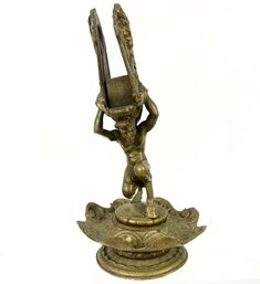 Vintage/Antique Bronze Faun Figural Matchholder